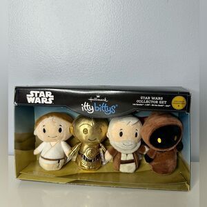Hallmark Itty Bittys Star Wars Collector Set Luke C-3PO Jawa Obi-Wan Plush Dolls